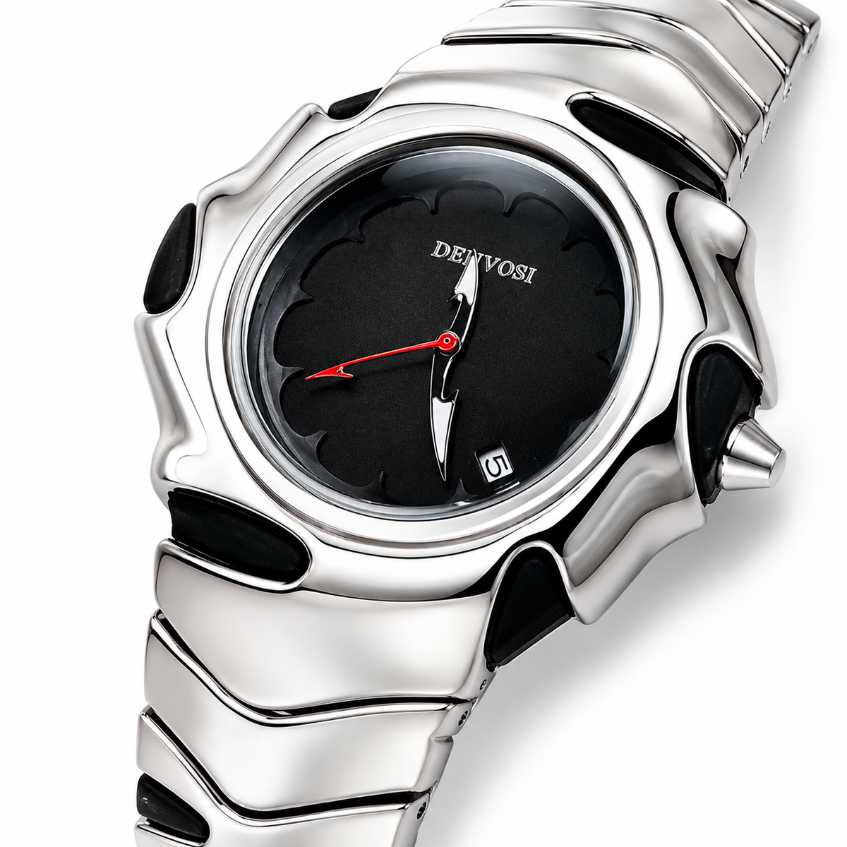 Silver Black Venom Watch
