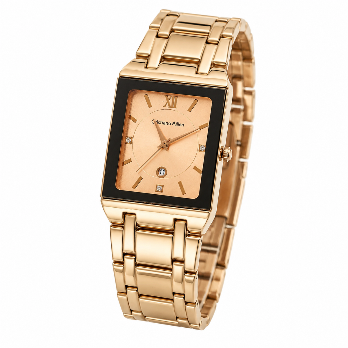 Cristiano Aillen Rose Gold Square Watch