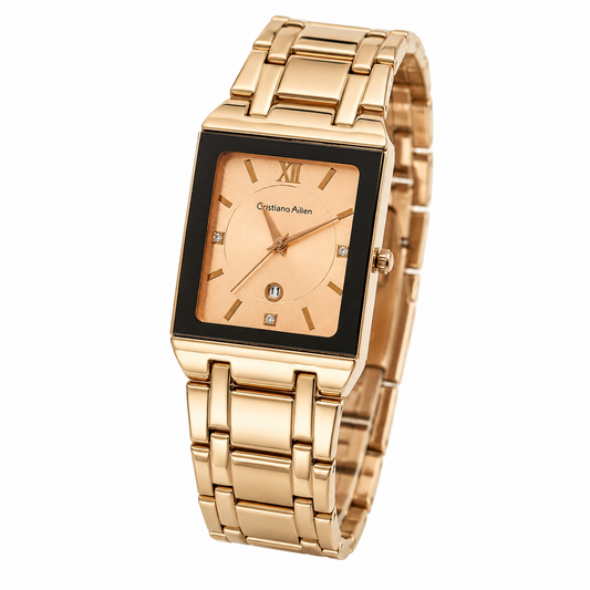 Cristiano Aillen Rose Gold Square Watch