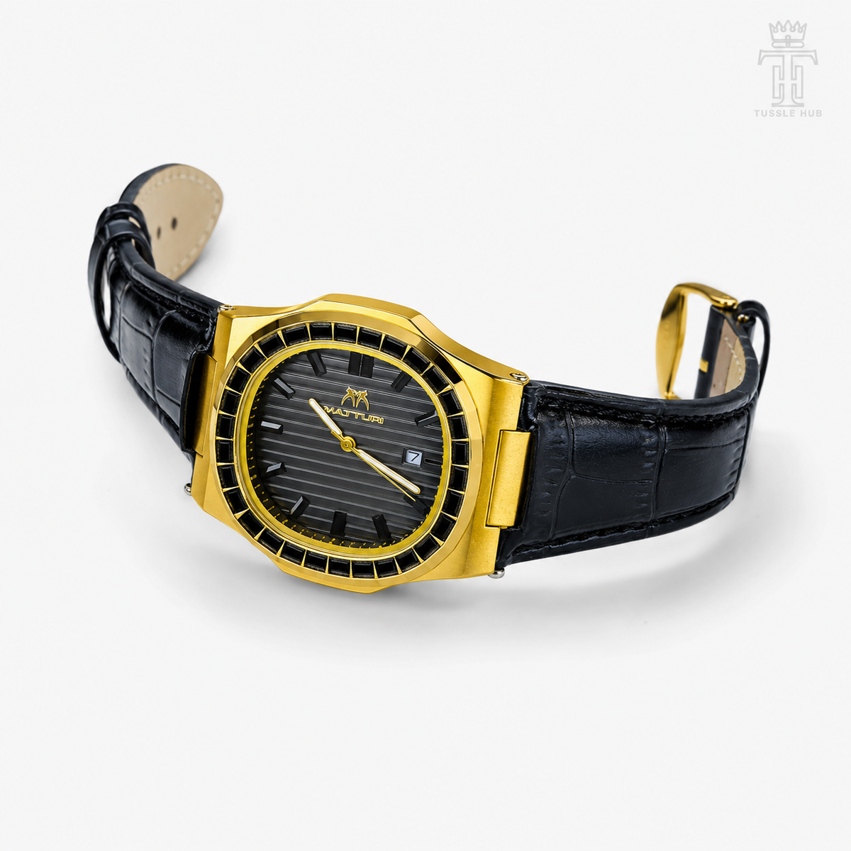 Matturi Black Gold Zircon Watch