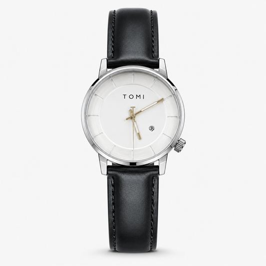 Tomi Black Silver Galaxy Dial Watch
