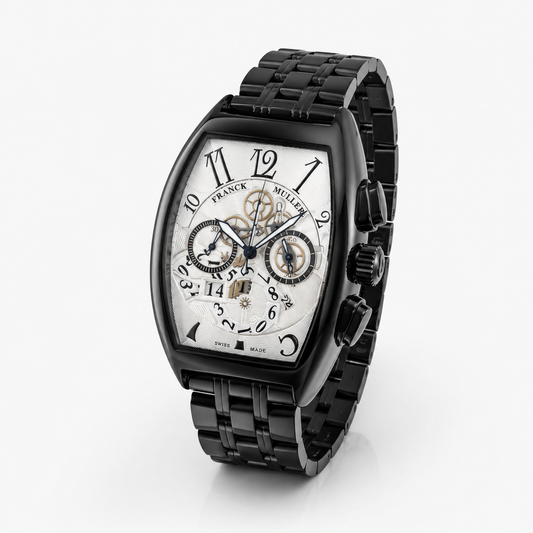 Chain Frank Muller Black White Chronograph Dial Watch