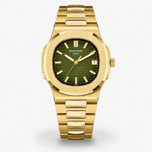 Gold Amazon Green Automatic Nautilus Super Clone Watch
