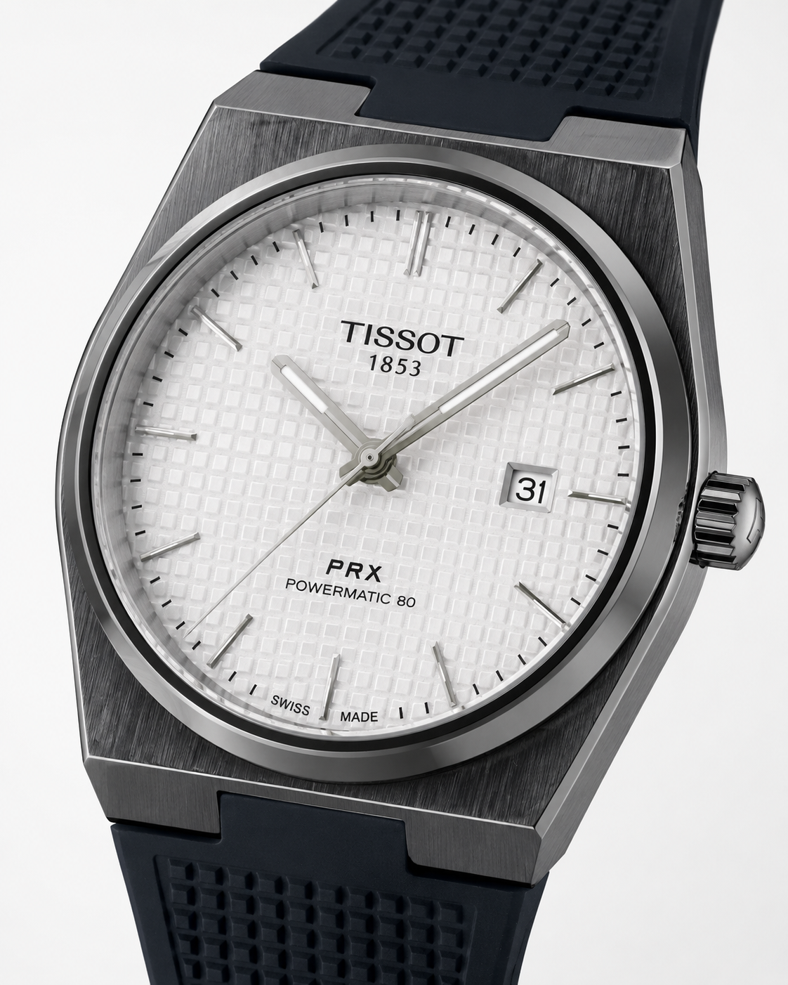 Black White PRX Silicon Strap Watch