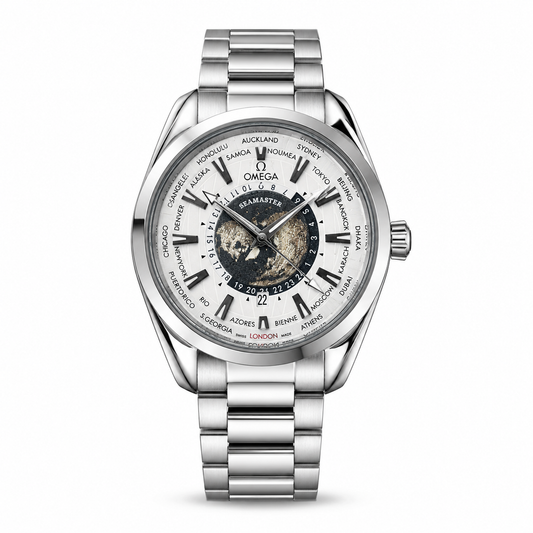 Silver White Earth Face Aqua Terra Watch
