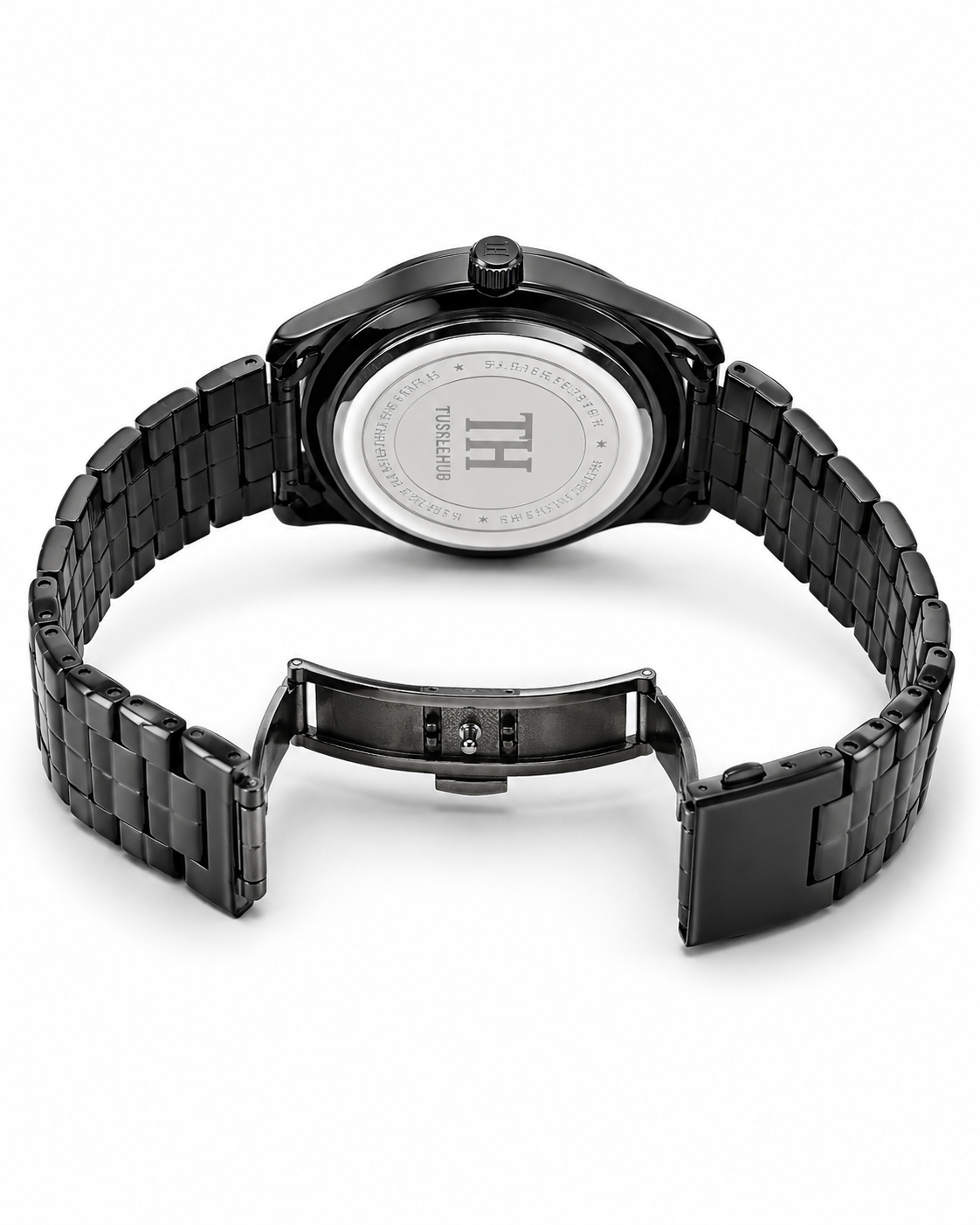 All Black Cristiano Aillen Spiral Gear Dial Watch
