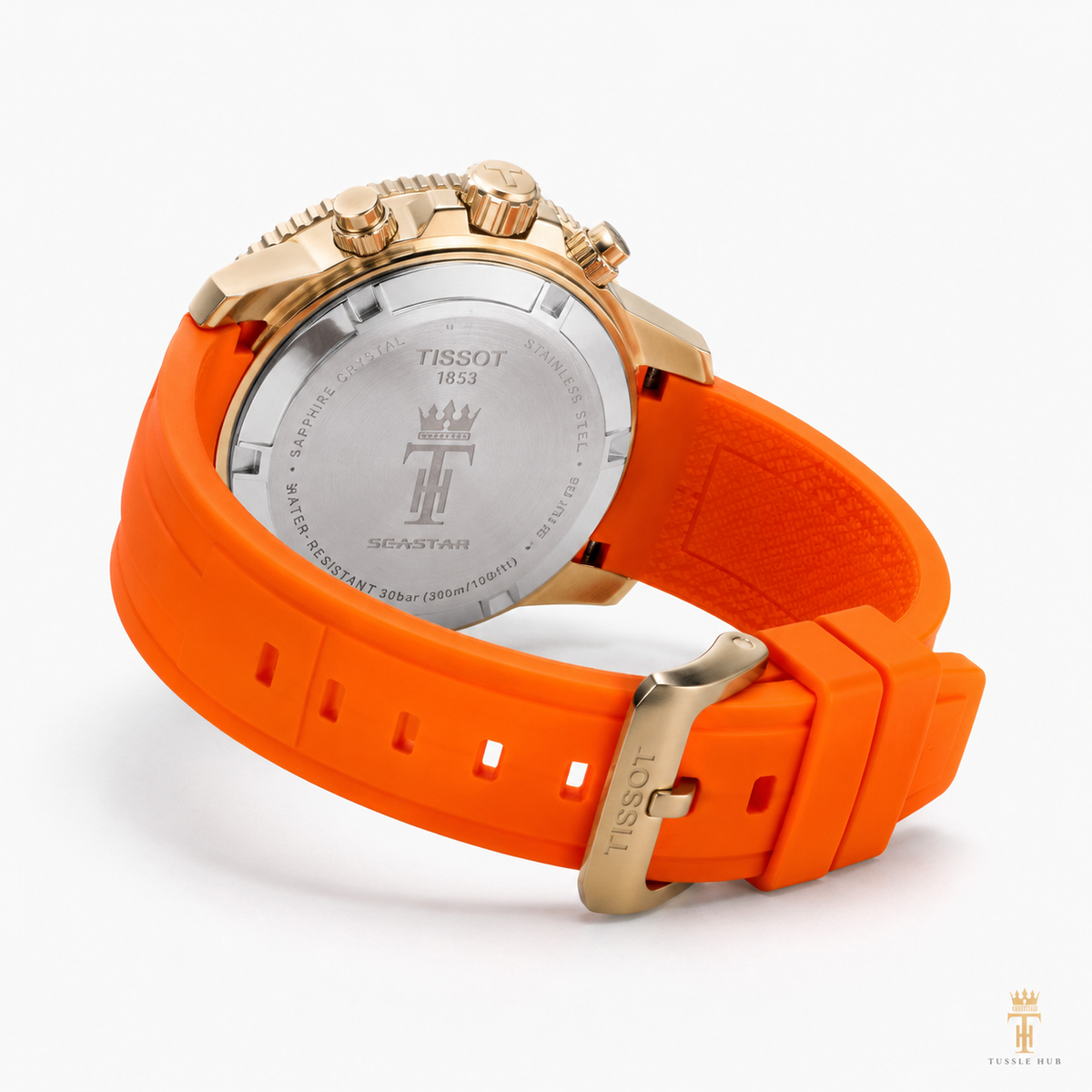 Orange Tissot Sea Star Chronograph Watch