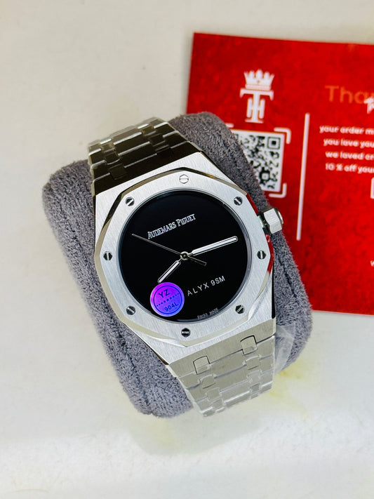AP Super Clone Silver Black Royal Oak Watch