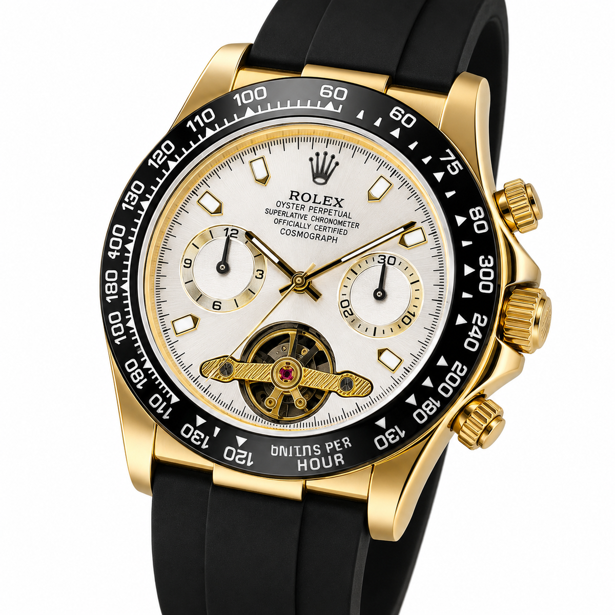 Skeleton Daytona Gold White Watch