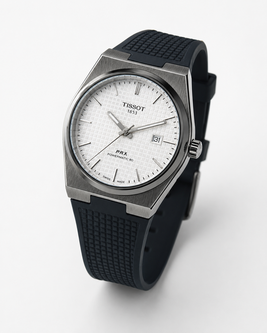 Black White PRX Silicon Strap Watch