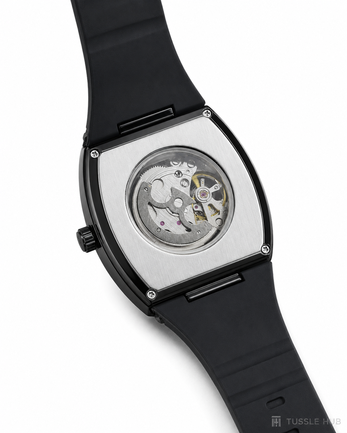 Black Automatic Skeleton RM Dial Watch