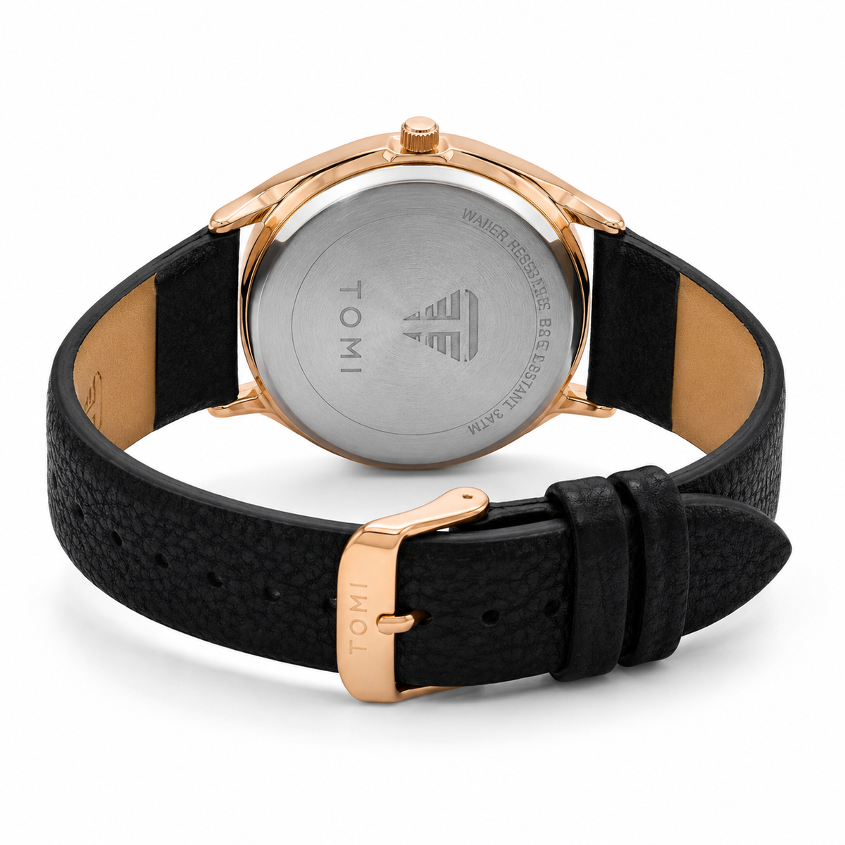 Tomi Black Gold Sleek Dial Watch