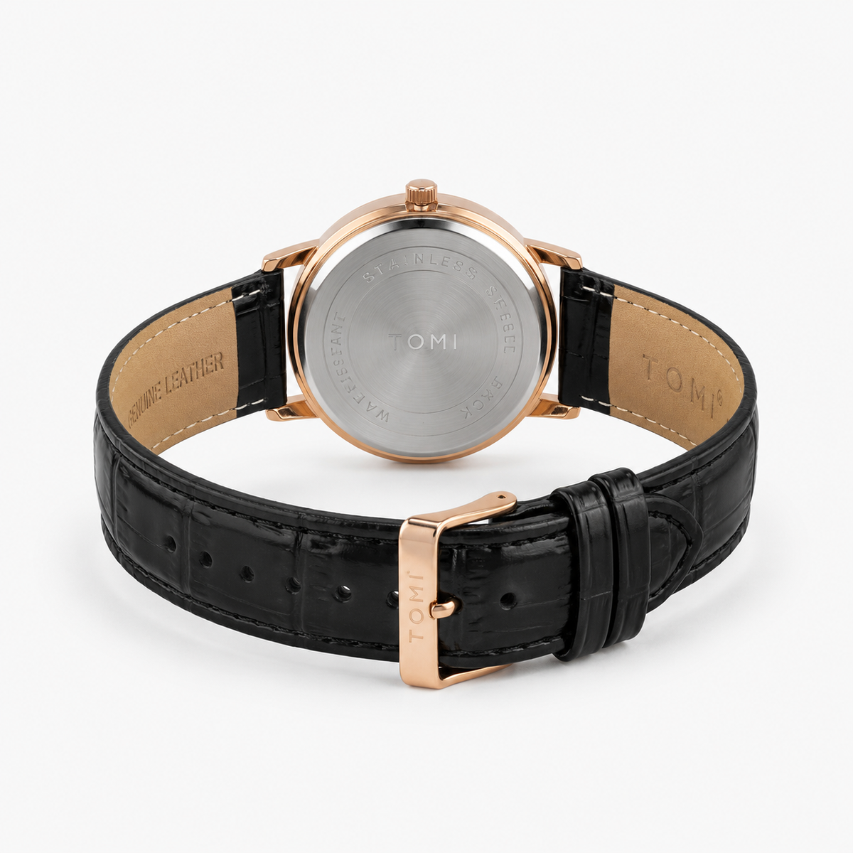 Tomi Day Date Gold Black Watch