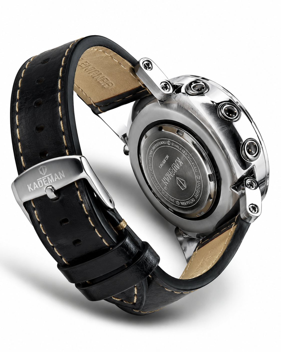 Kademan Black Silver Digital Watch
