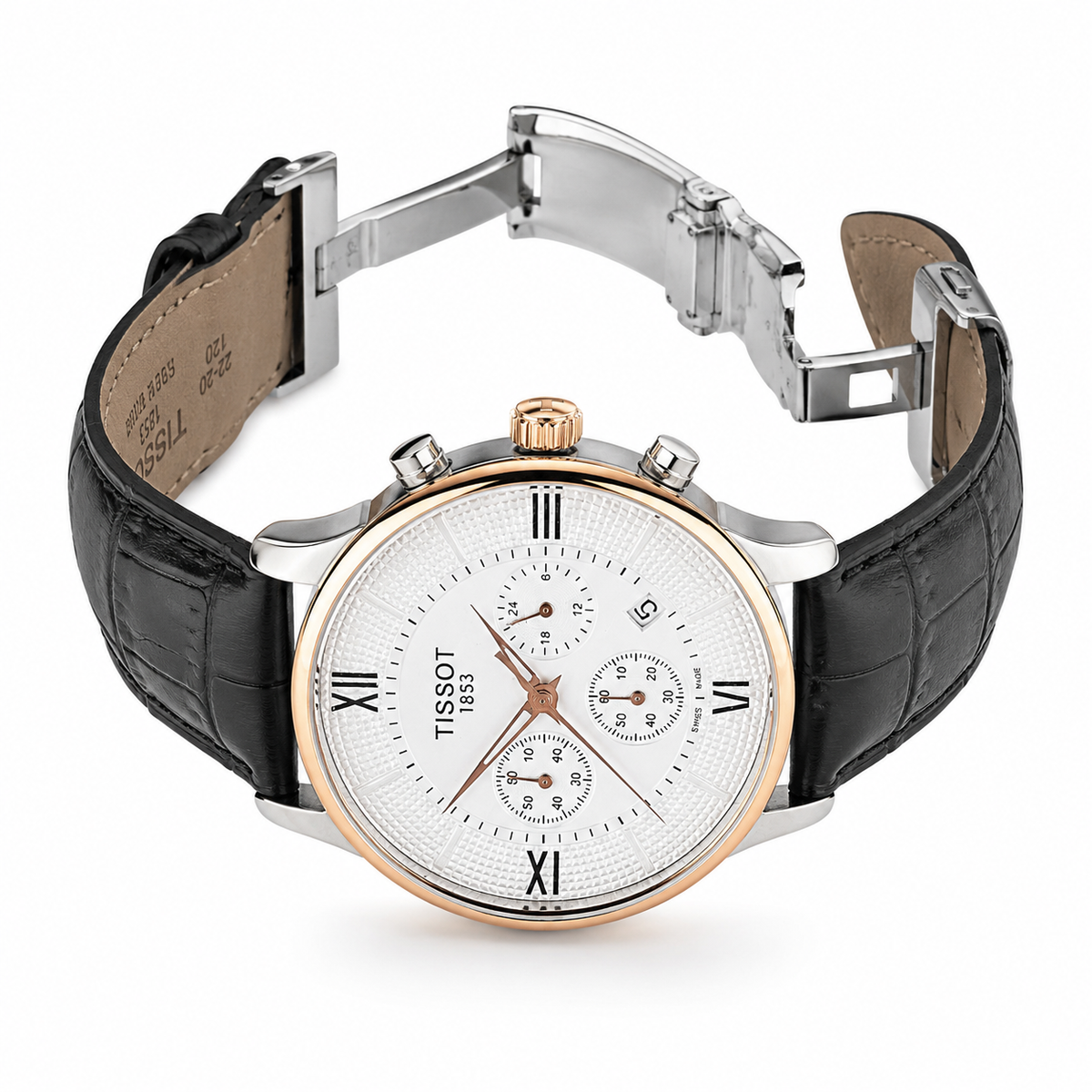 Black White Mini Chronograph Watch