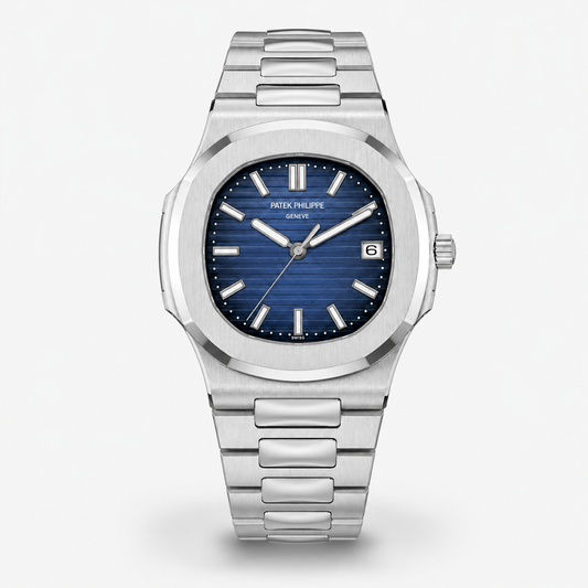 Silver Sapphire Automatic Nautilus Super Clone Watch
