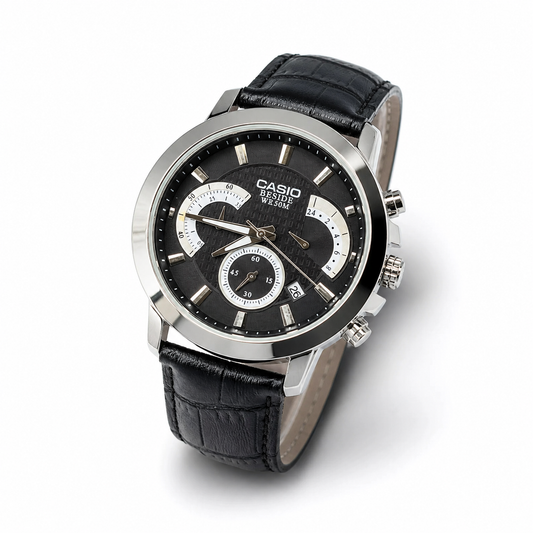 All Black Beside Chronograph Watch