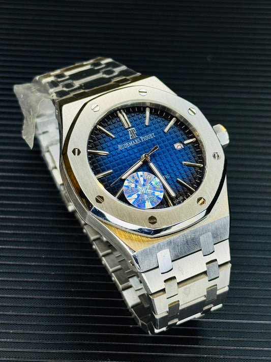 AP Super Clone Silver Sapphire Waffle Royal Oak Watch