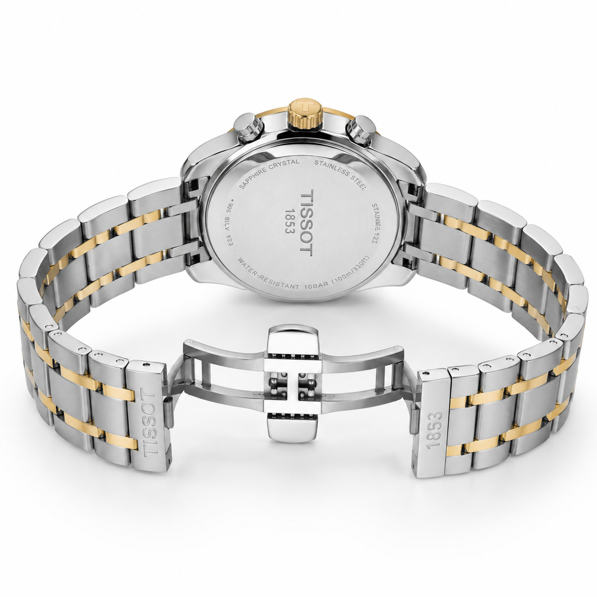 Two Tone Black 1853 Chain Strap Chronograph Watch