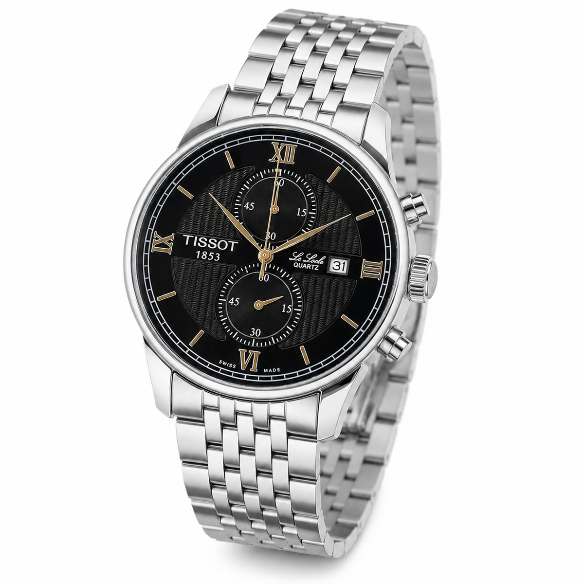 Le Lode Silver Chain Chronograph Dial Tissot Watch