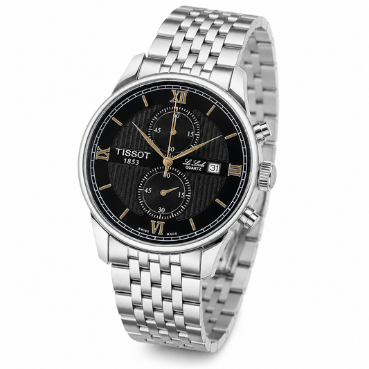 Le Lode Silver Chain Chronograph Dial Tissot Watch
