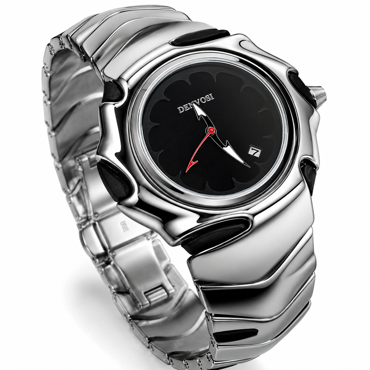 Silver Black Venom Watch