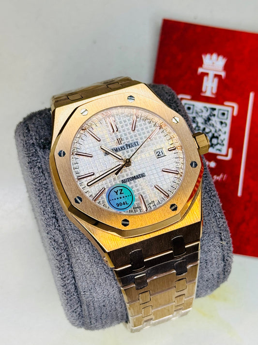 AP Super Clone Rose White Waffle Royal Oak Watch