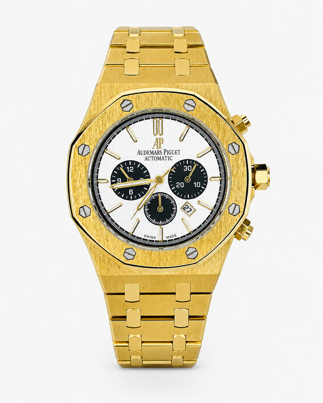 Gold White AP Watch
