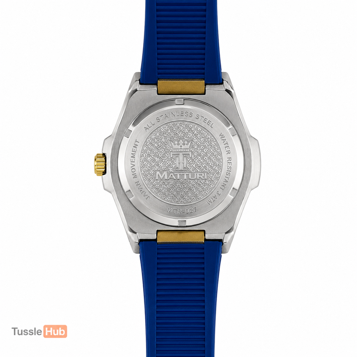 Matturi Gold Sapphire Silicone Chronograph Watch