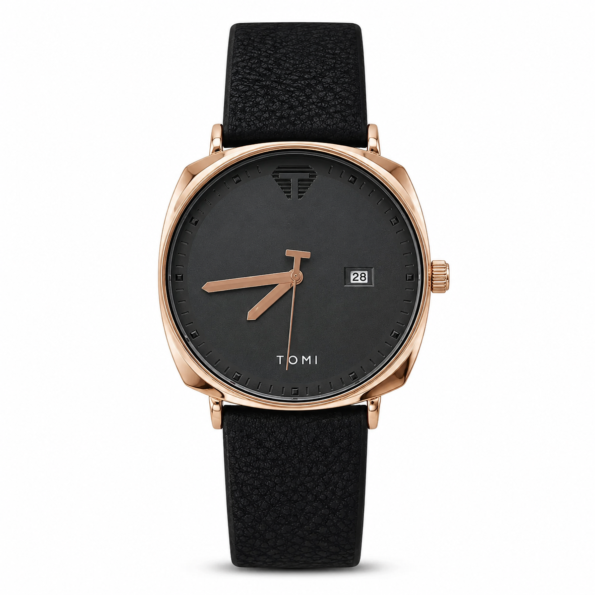 Tomi Black Gold Sleek Dial Watch