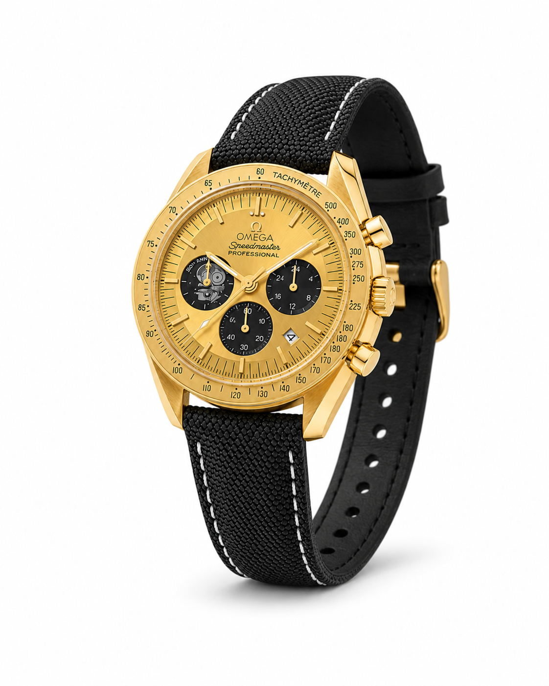 Omega 50th Anniversary Black Gold Chronograph Watch