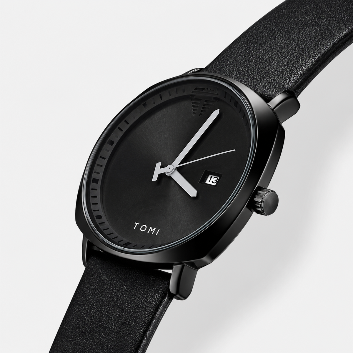 Tomi All Black Sleek Dial Watch