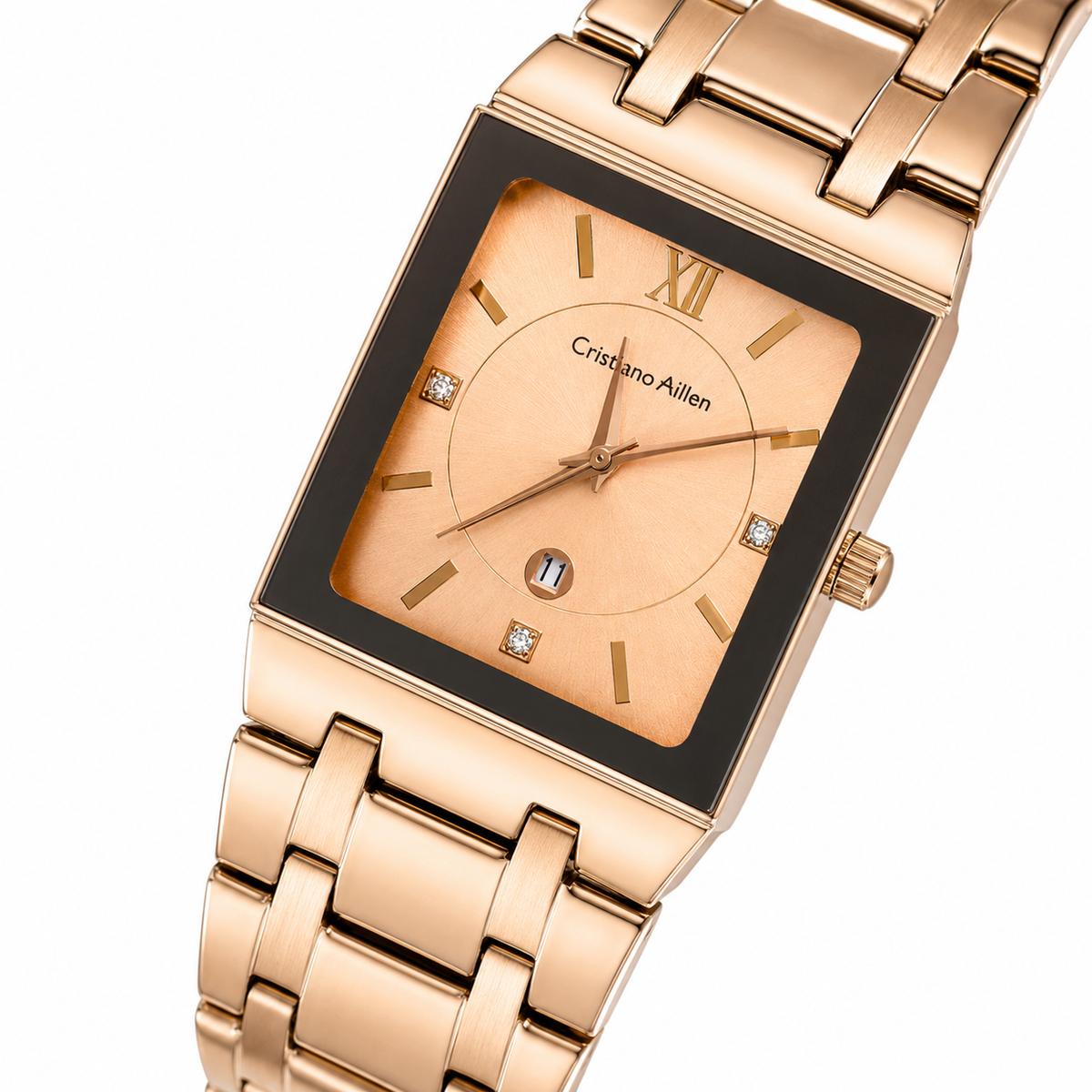 Cristiano Aillen Rose Gold Square Watch