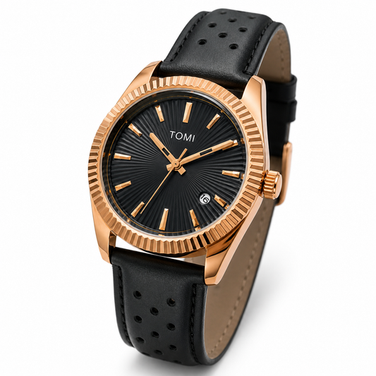 Tomi Jaguar Gold Dial Watch