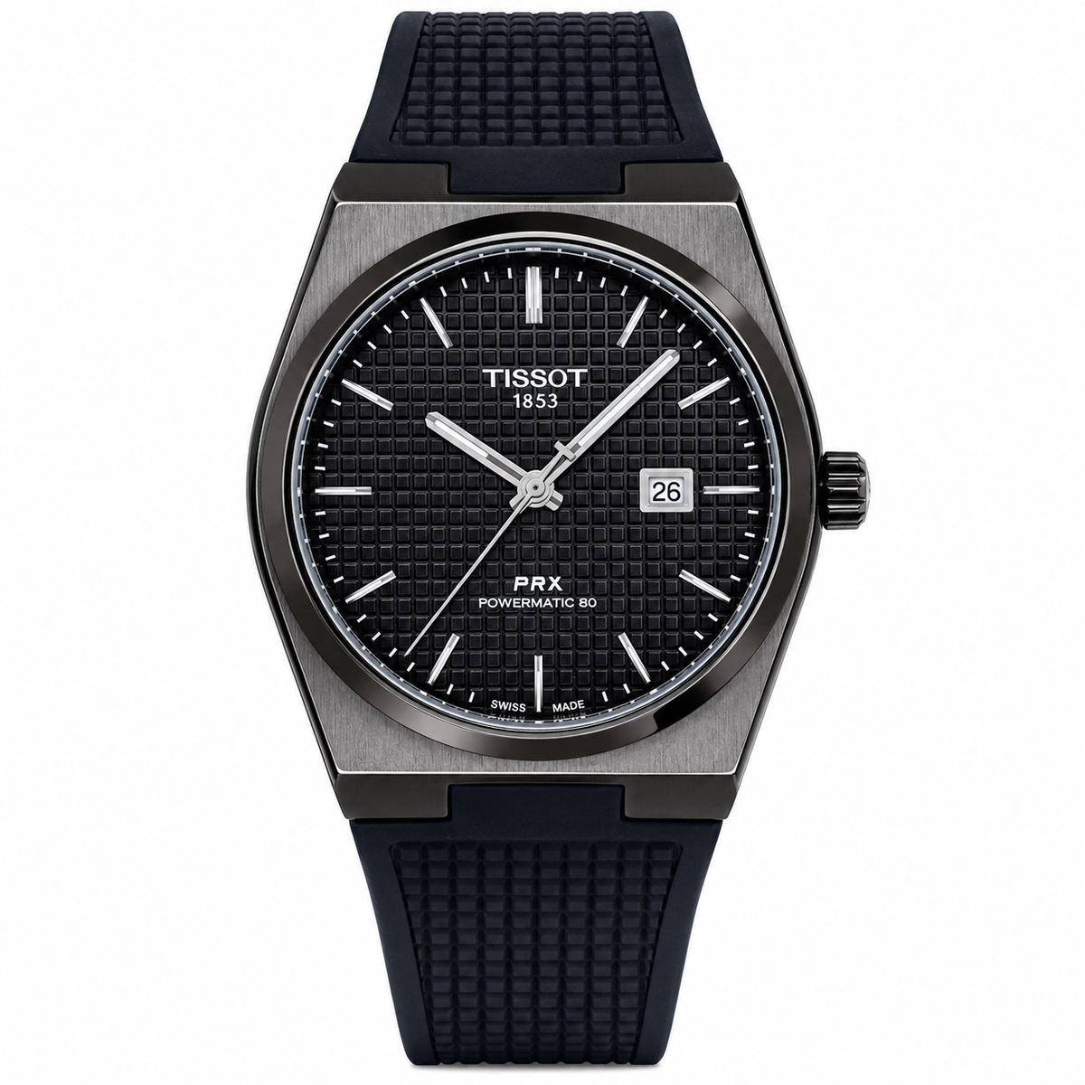All Black PRX Silicon Strap Watch
