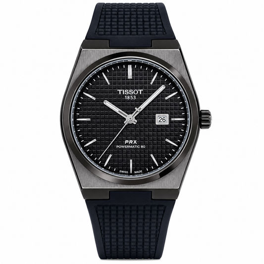 All Black PRX Silicon Strap Watch