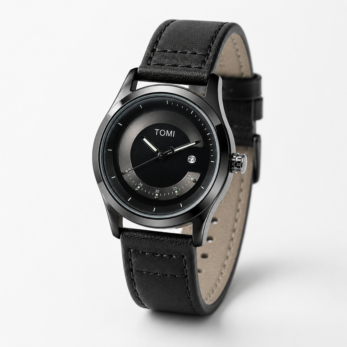 Tomi All Black Royal Dial Watch