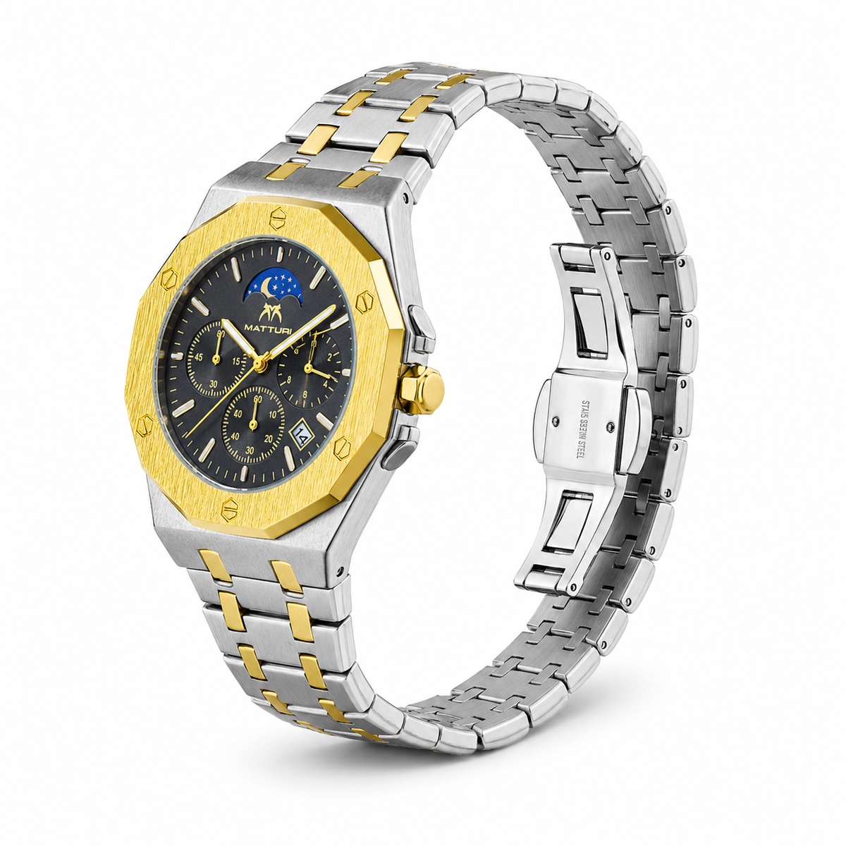 Royal Oak Two Tone Grey Chronograph Waterproof Watch