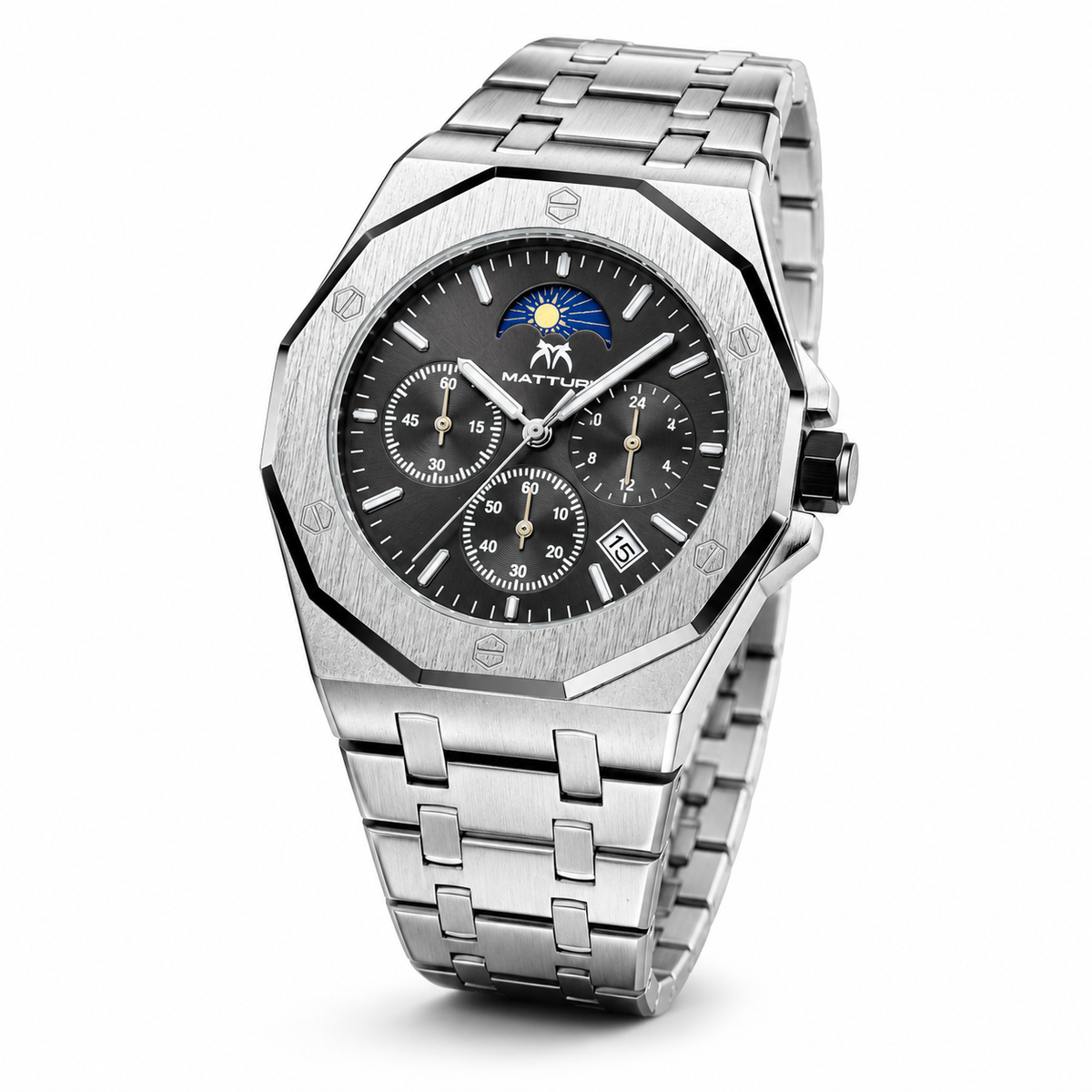Royal Oak Silver Grey Chronograph Waterproof Watch