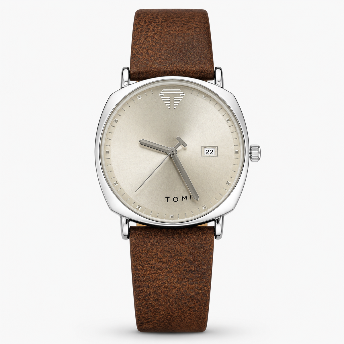 Tomi Brown Grey Sleek Dial Watch
