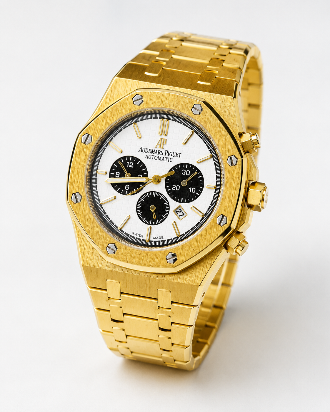 Gold White AP Watch