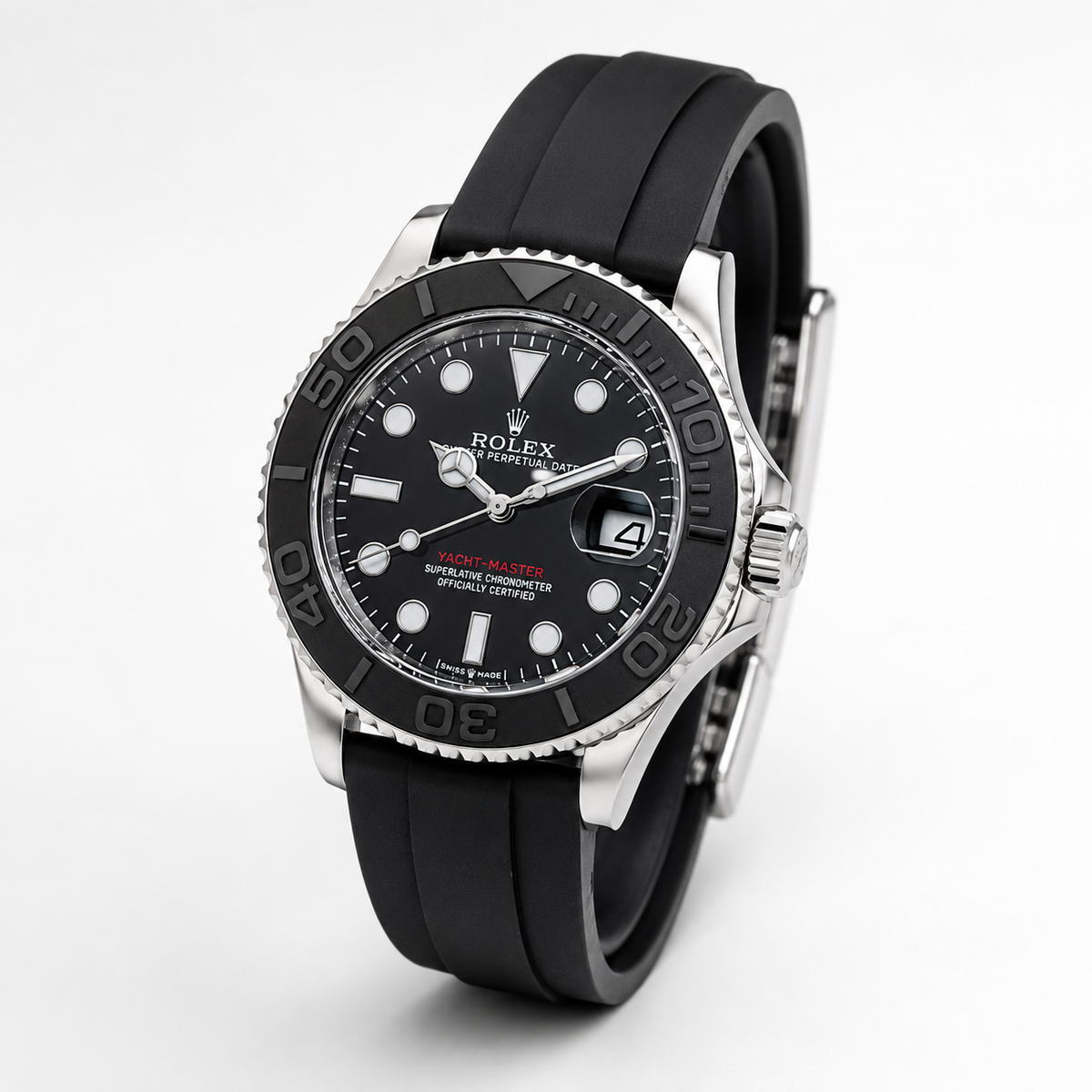 Black Silver Yatchmaster Oyster Watch