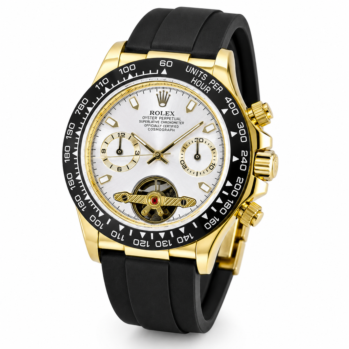 Skeleton Daytona Gold White Watch