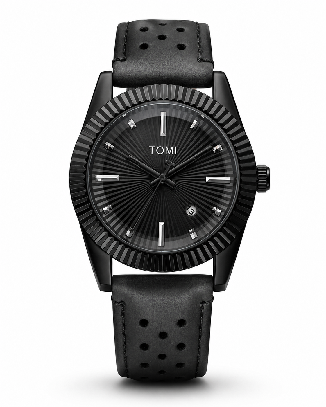 Tomi All Black Jaguar Dial Watch