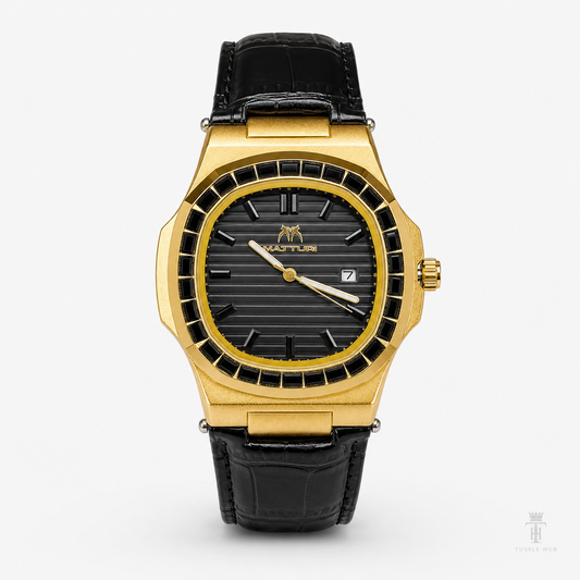 Matturi Black Gold Zircon Watch