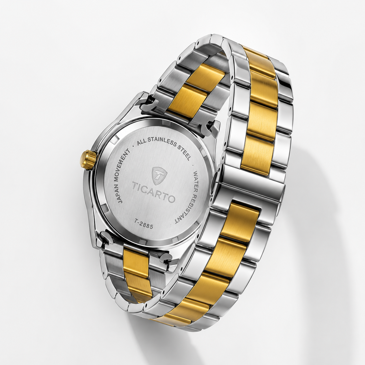 Two Tone White Dial Ticarto Nautilus Watch