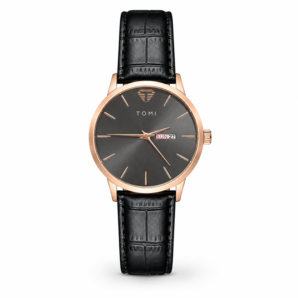 Tomi Day Date Gold Black Watch