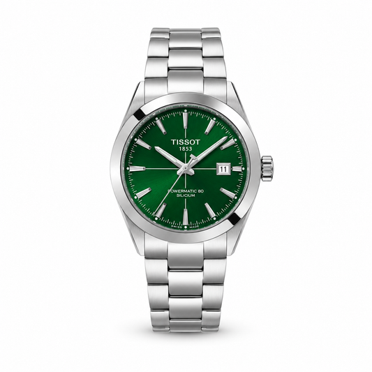 Silicium Silver Emerald Powermatic Tissot Watch