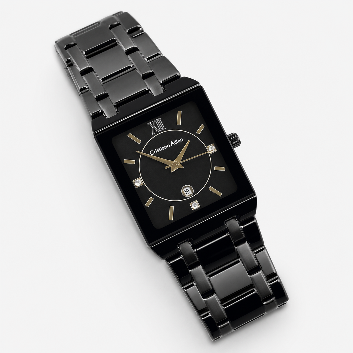 Cristiano Aillen All Black Square Watch