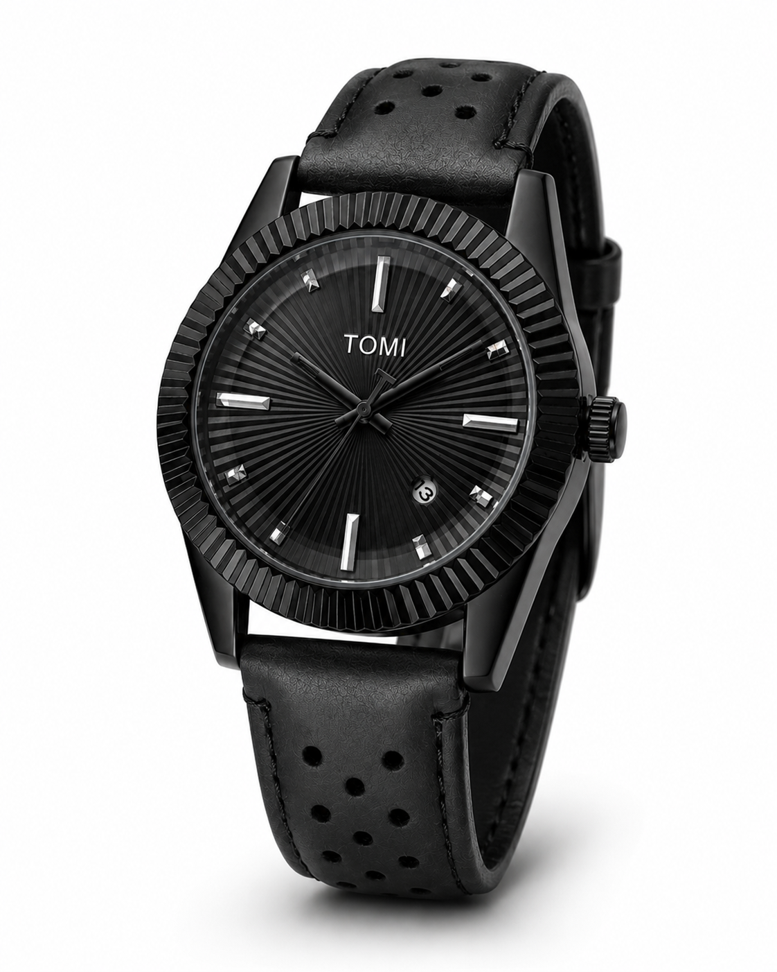 Tomi All Black Jaguar Dial Watch